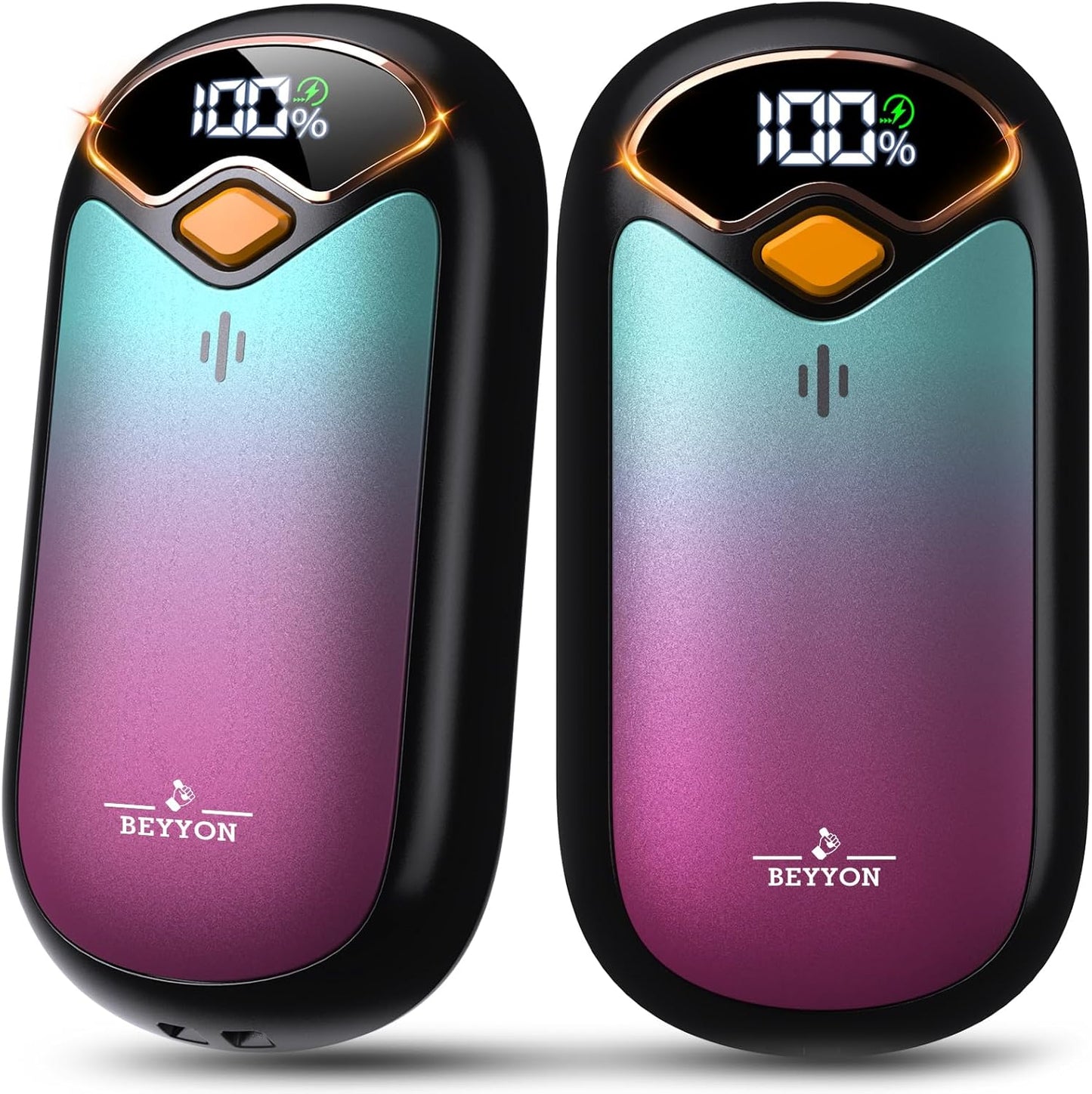 Hand Warmers Rechargeable - Electric Hand Warmer Rechargeable 2 Pack, LED Digital Display, 4 Heat Levels Reusable, USB, Magnetic Portable Handwarmers for Golf/Camping/Hunting, Gift for Women, Men