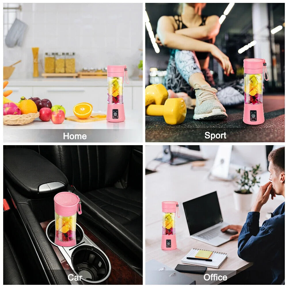 Portable Blender USB Rechargeable Personal Juicer Cup Small Fruit Juice Mixer for Shakes and Smoothies