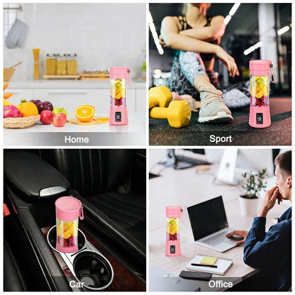 Portable Blender USB Rechargeable Personal Juicer Cup Small Fruit Juice Mixer for Shakes and Smoothies