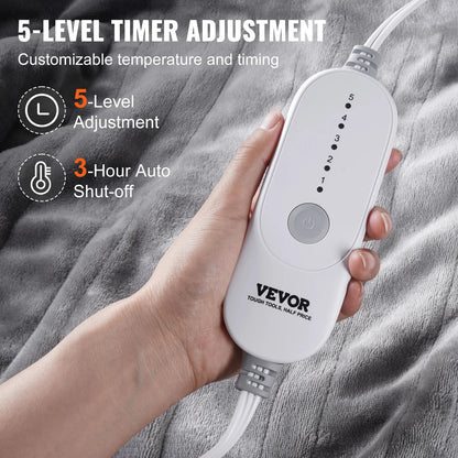 VEVOR Heated Blanket Electric Soft Flannel & Sherpa Heating Blanket