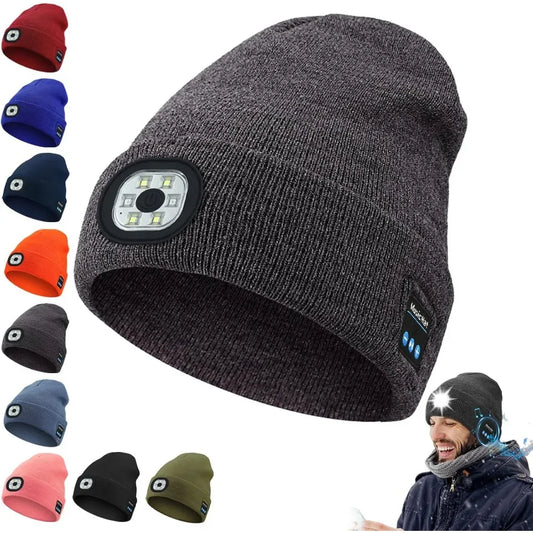 3-in-1 Function Bluetooth Beanie Bluetooth Beanie with Light Unisex