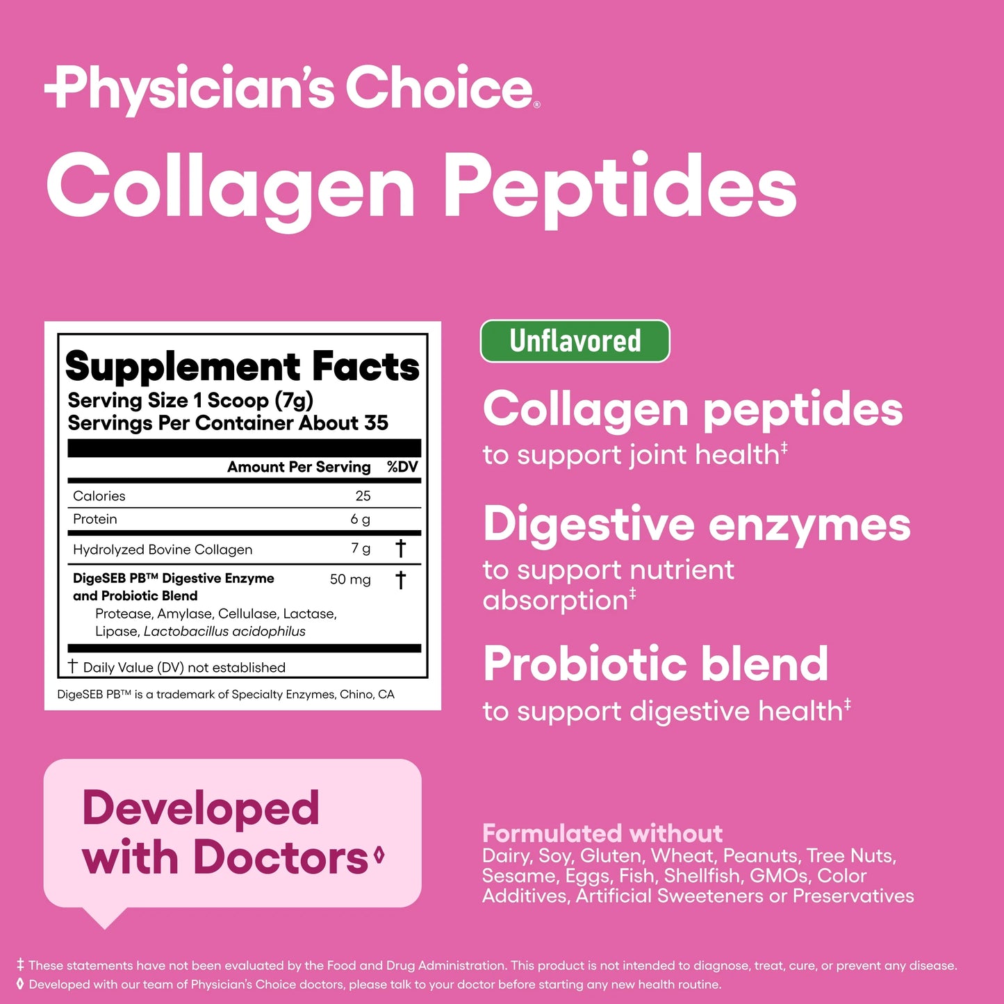 Physician'S Choice Collagen Peptides Powder, 246G, Unflavored, 8.7 Oz (2-Pack)