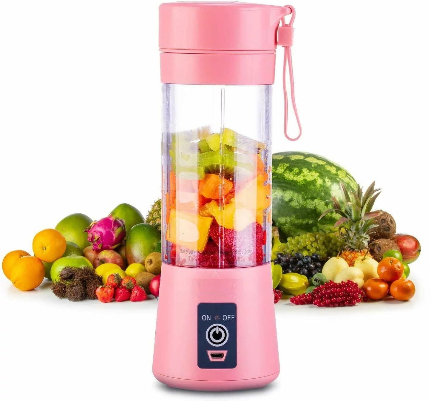 Portable Blender USB Rechargeable Personal Juicer Cup Small Fruit Juice Mixer for Shakes and Smoothies